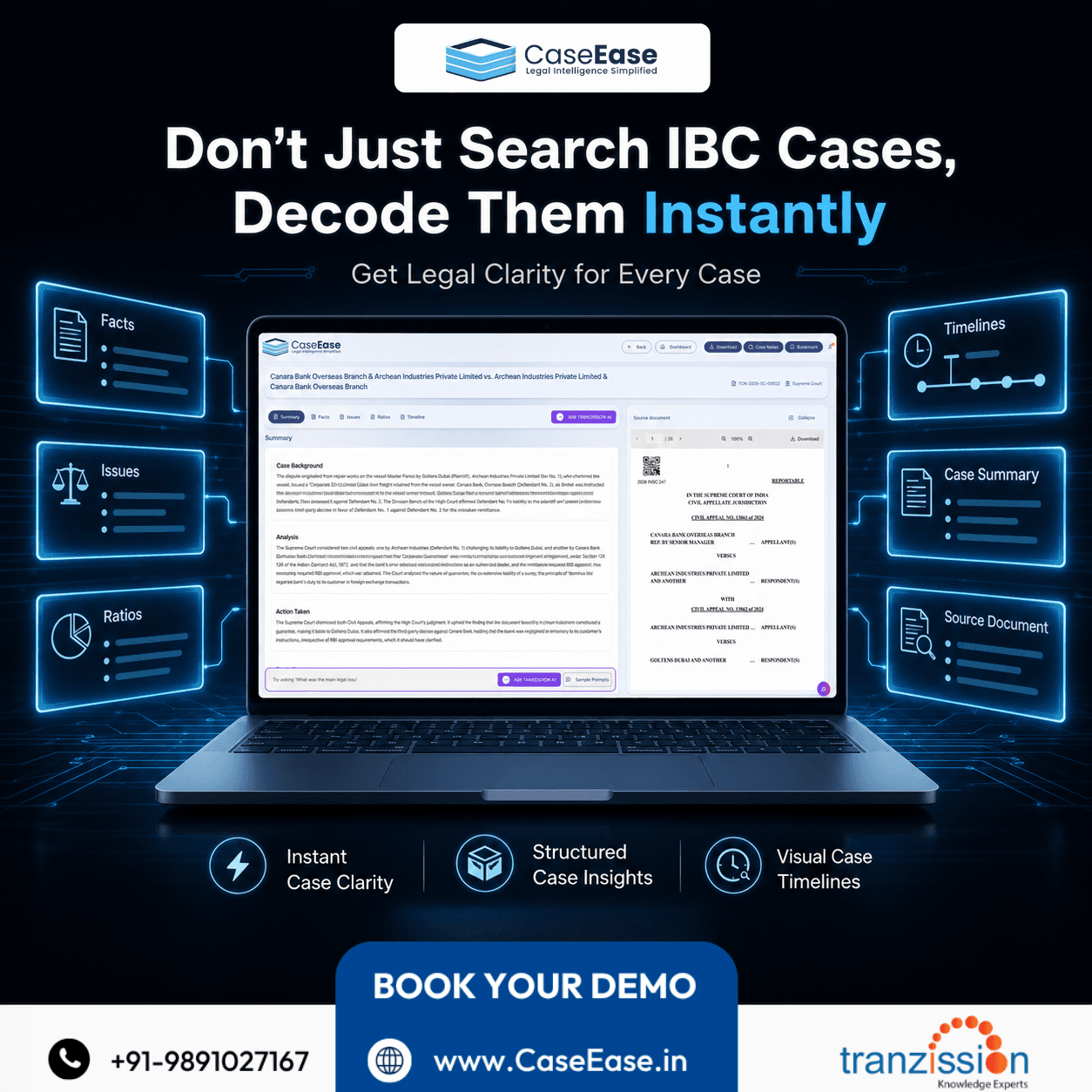 Legal intelligence demo ad creative